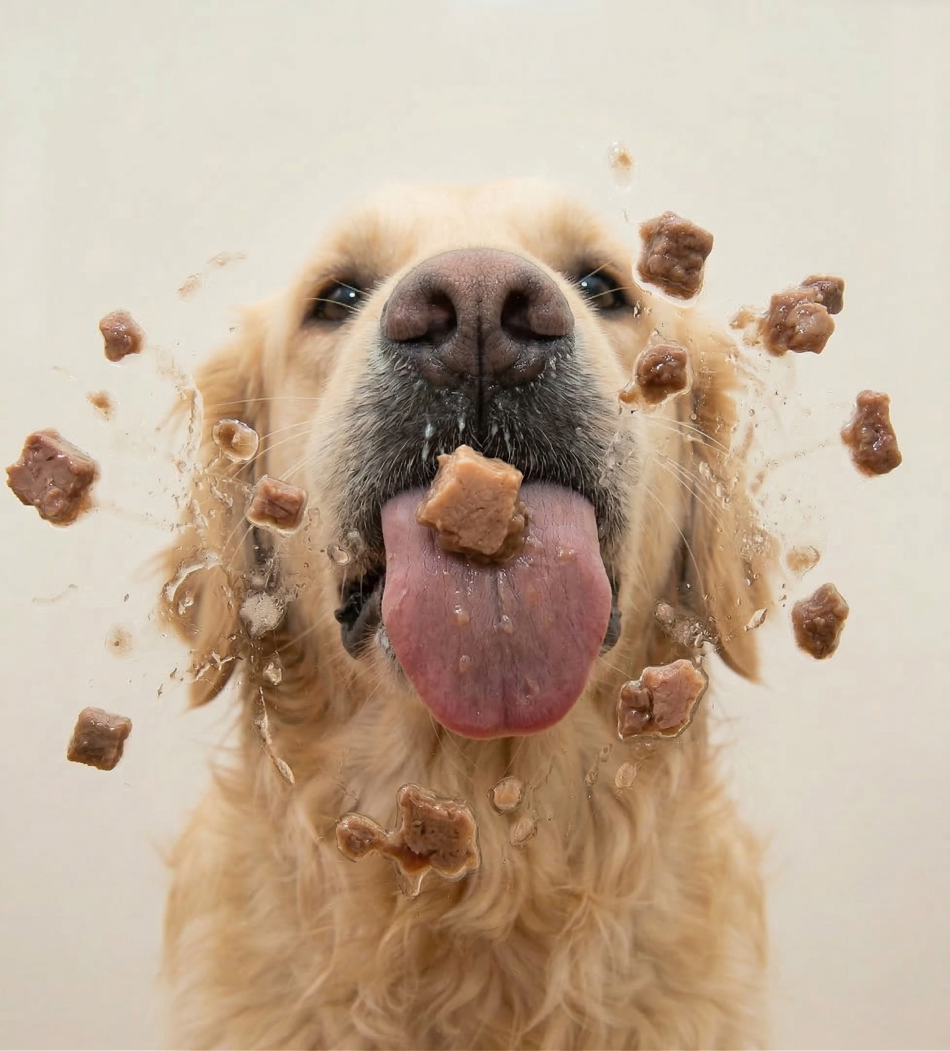 Dog with treats
