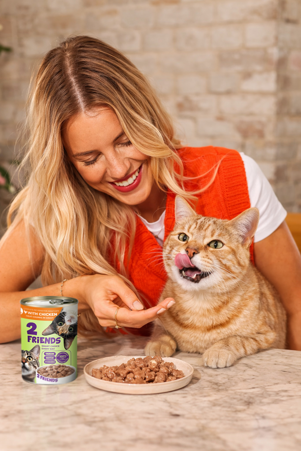 Woman with cat and 2 Friends product